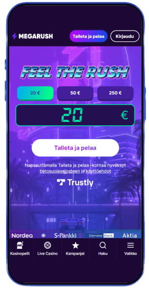 MegaRush Casino Bonus