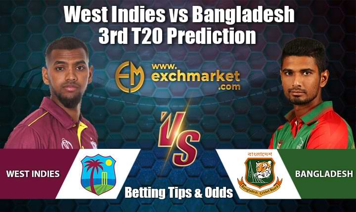 WI vs BAN 3rd T20I: Prediction, Betting Tips