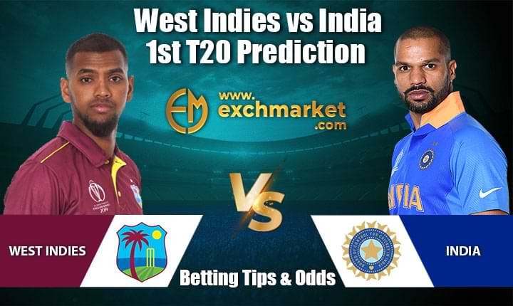 WI vs IND 1st T20I Match Prediction
