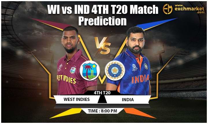 WI vs IND 4th T20I Match Prediction