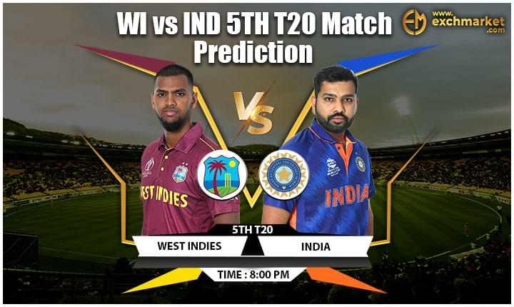 WI vs IND 5th T20I Match Prediction