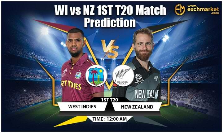 WI vs NZ 1st T20I Match Prediction