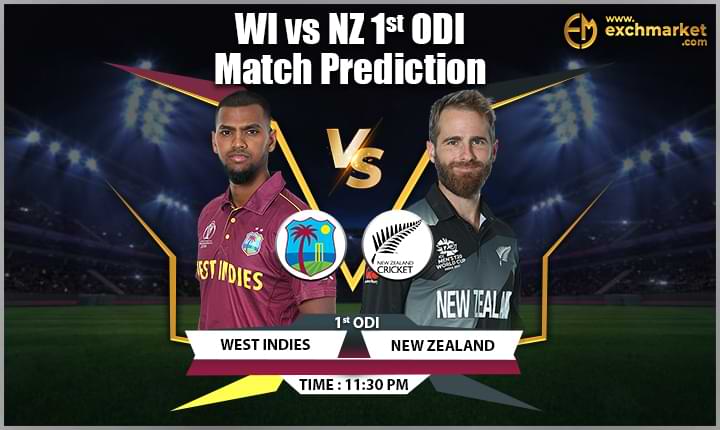 WI vs NZ 1st ODI Match Prediction