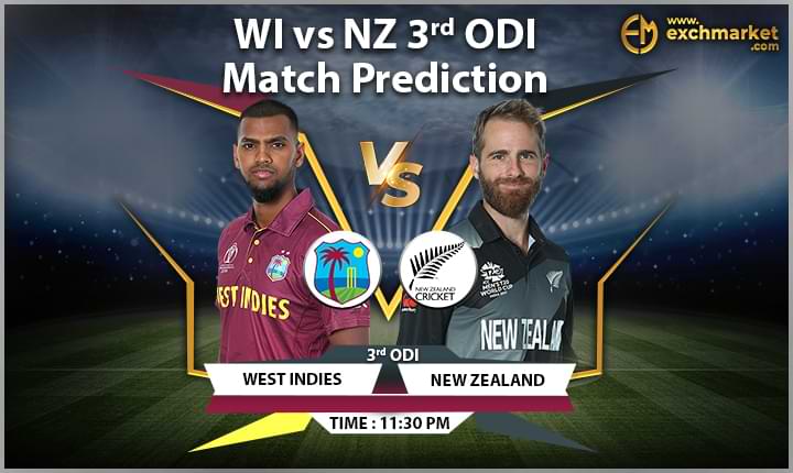 WI vs NZ 3rd ODI Match Prediction