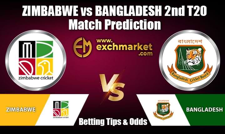 ZIM vs BAN 2nd T20I Match Prediction