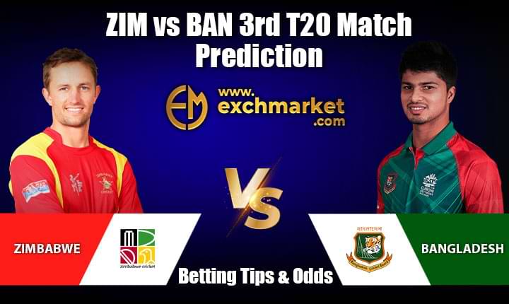 ZIM vs BAN 3rd T20I Match Prediction
