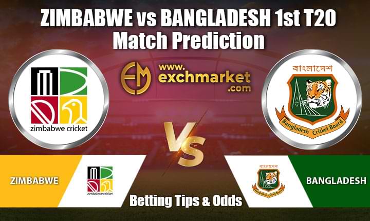 ZIM vs BAN 1st T20I Match Prediction
