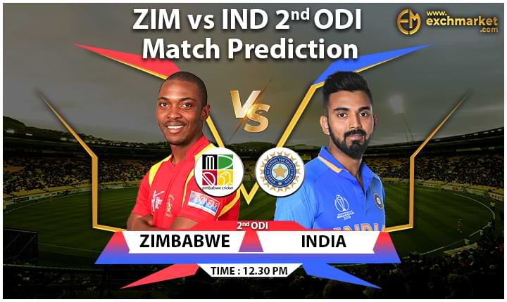 ZIM vs IND 2nd ODI Match Prediction