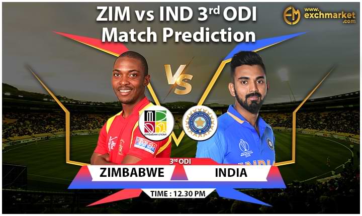 ZIM vs IND 3rd ODI Match Prediction