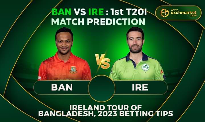 BAN vs IRE: 1st T20I Match Prediction