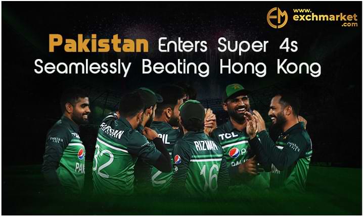 Pakistan enters super 4s seamlessly beating Hong Kong