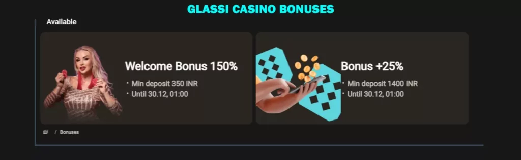 Glassi Casino Bonus