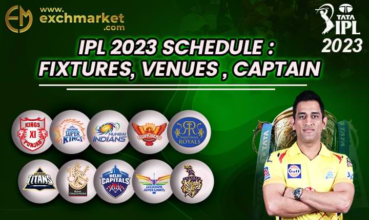IPL 2023 schedule: Fixtures, venues, captains