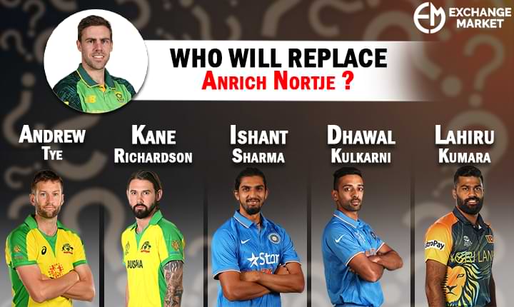 5 players who can Replace Anrich Nortje in DC Squad