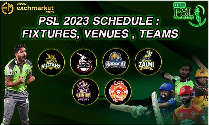 PSL 2023 Schedule: Fixtures, teams, venues