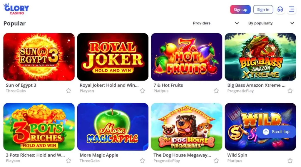 The Variety of Games: Glory Cesino