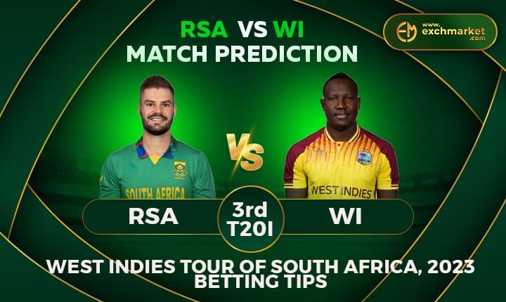 RSA vs WI 3rd T20I match prediction